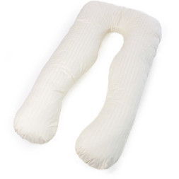 Подушка MirSon для вагітних і відпочинку Satin Stripe №8025 U-подібна Soft Yellow (2200006178637)