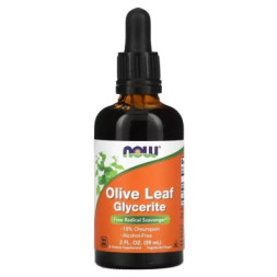 Трави Now Foods Листя оливи, гліцериновий екстракт у краплях, Olive Leaf Glyce (NOW-04898)