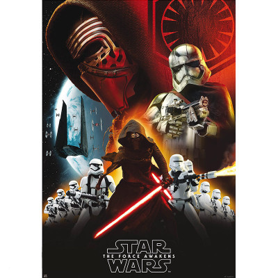 Стікер-наклейка ABYstyle Постер Star Wars &quot;Darth Vader &amp; 2 Troopers&quot; (Дарт Вейдер і 2 Штурмовики) 98x68 см (ABYDCO330)