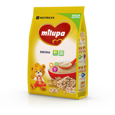 Дитяча каша Milupa безмолочна Вівсяна 170 г (5900852930089)