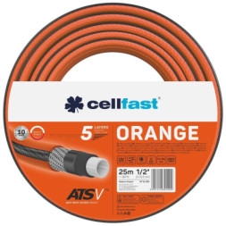 Шланг для поливу Cellfast ORANGE, 1/2&quot;, 25 м, 5 шарів, до 24 Бар, -10…50°C (15-002)