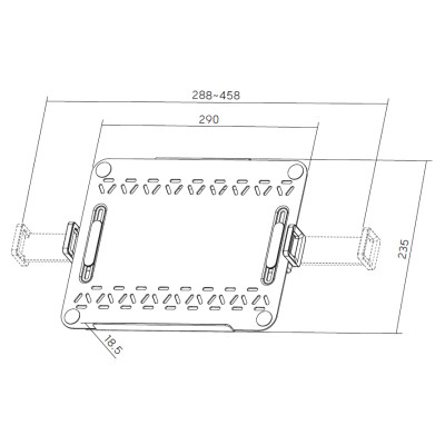 Підставка до ноутбука OfficePro для кронштейнів VESA 75x75, 100x100 (LH340B)