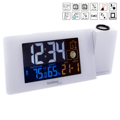 Настільний годинник Technoline WT537 проекційний White (DAS301197)