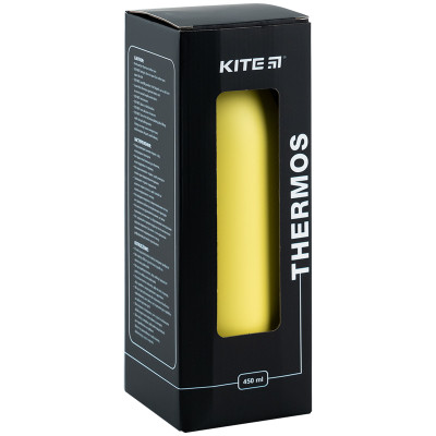 Термос Kite 450 мл жовтий (K24-1208-5)