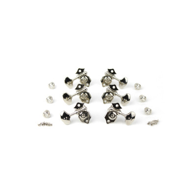 Кілки для гітари Graph Tech PRN-3422-N0 Acoustic 3+3 Butterbean Button Nickel (235526)