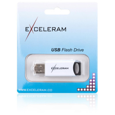 USB флеш накопичувач eXceleram 32GB H2 Series White/Black USB 2.0 (EXU2H2W32)