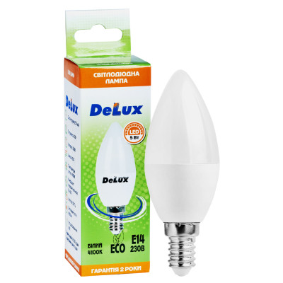 Лампочка Delux BL37B 5 Вт 4100K 220В E14 (90002754)