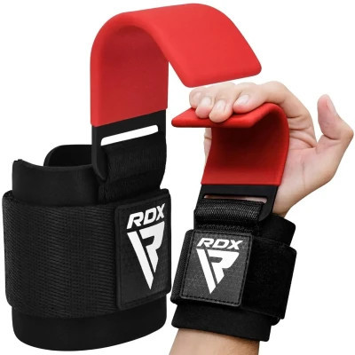 Гаки для тяги на зап&#039;ястя RDX W5 Gym Hook Strap Red Plus (WAN-W5R+)
