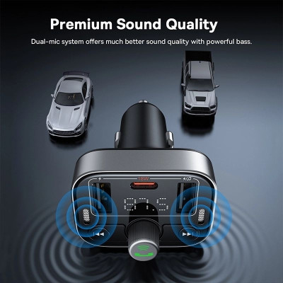 FM модулятор Baseus S-09 Lite Series Black (C10762300113-00)