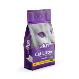 Наповнювач для туалету Catfun бентонітовий з ароматом лаванди 5 л (8683655071452)
