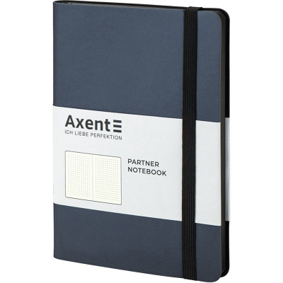Книга записна Axent Partner Soft 125х195 мм в точку 96 аркушів Серебристо-синя (8310-14-A)