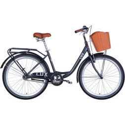Велосипед Dorozhnik LUX 26&quot; 17&quot; ST 2024 Темно-сірий (OPS-D-26-241)