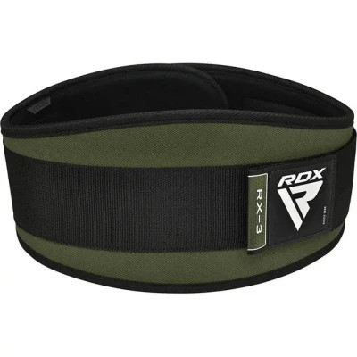 Атлетичний пояс RDX RX3 EVA Curve неопреновий Army Green L (WBE-RX3AG-L)