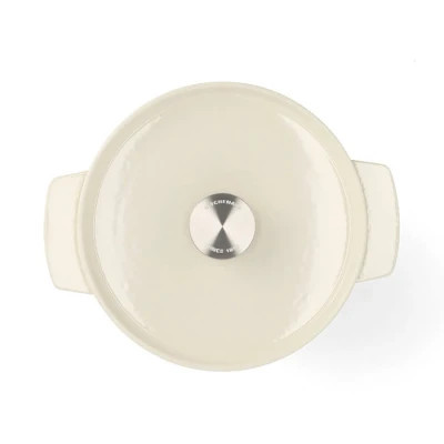 Каструля KitchenAid чавунна з кришкою 3,3 л Мигдалевий крем (CC006056-001)