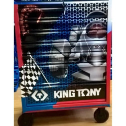 Візок для інструменту KING TONY 670x460x812 мм, 7 ящиків з гальмом (87434-7BUT)