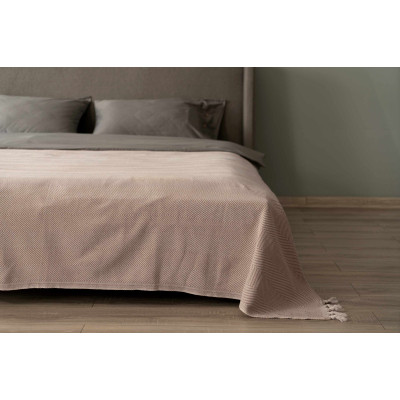 Плед Ardesto Summer 100% бавовна, бежевий 140х190 см (ART0915SE)