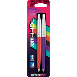 Ручка кулькова Parker JOTTER 17 Originals 80s Vermilon CT BP + Indigo CT BP блістер (15 996_BRED_2597)