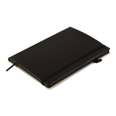 Книга записна Buromax BRIEF, L2U А5 96 аркушів лінія, чорний (BM.295204-01)