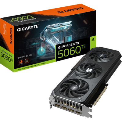 Відеокарта GIGABYTE GeForce RTX5060Ti 16Gb GAMING OC (GV-N506TGAMING OC-16GD)