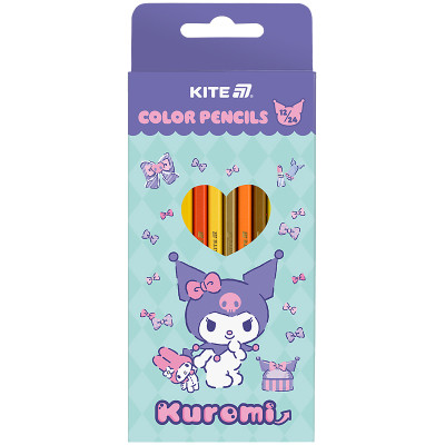 Олівці кольорові Kite Kuromi двосторонні, 12 кольорів (HK25-054-2)