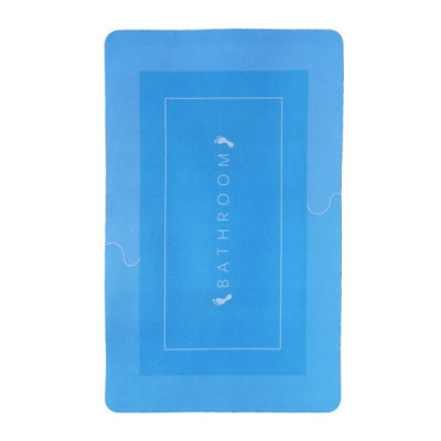 Килимок для ванної Stenson суперпоглинаючий 40 х 60 см прямокутний світло-блакитний (R30937 l.blue)