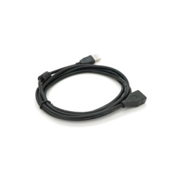 Дата кабель USB 2.0 AM/AF 2.0m ferrite black Voltronic (YT-AM/AF-2.0B)