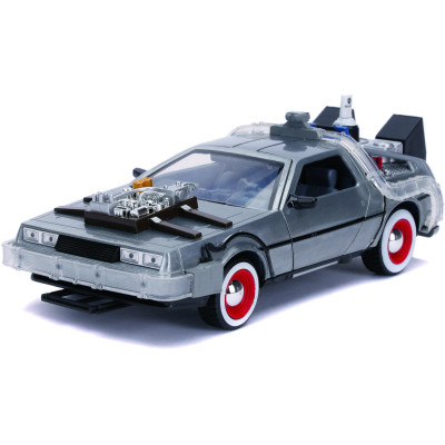 Машина Jada металева Назад у майбутнє 3 Машина часу (1989) зі світловим ефектом 1:24 (253255027)