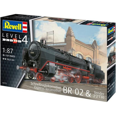 Збірна модель Revell Експрес локомотив BR02 з тендером 2&#039;2&#039;T30 рівень 4 масштаб 1:87 (RVL-02171)