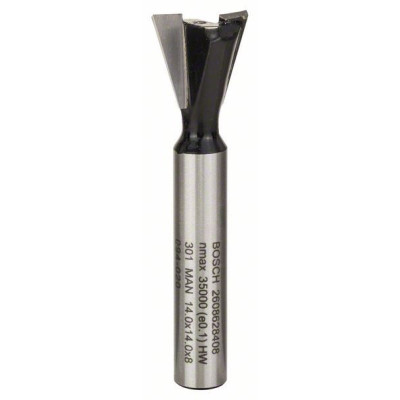 Фреза Bosch Professional пазова ЛГ, Std, S8, D14, L14 15° (2.608.628.408)