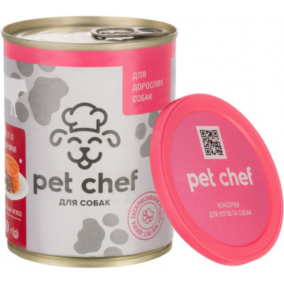 Консерви для собак Pet Chef паштет з яловичиною 360 г (4820255190259)