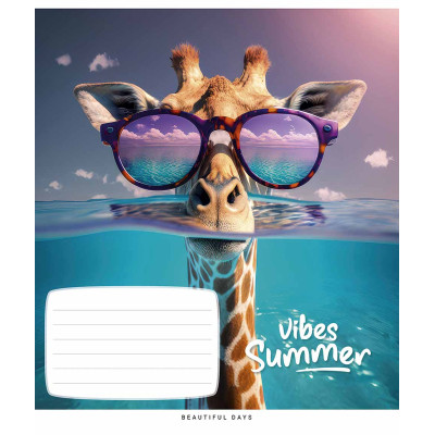 Зошит Школярик Summer vibes 18 аркушів клітинка (018-3494K)