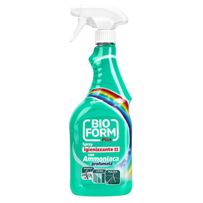 Спрей для чищення кухні Bioform Plus Spray con Ammoniaca Антибактеріальний Для глянцевих поверхонь та скла 750 мл (8003640060450)