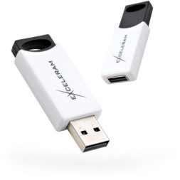 USB флеш накопичувач eXceleram 64GB H2 Series White/Black USB 2.0 (EXU2H2W64)