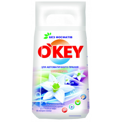 Пральний порошок O&#039;KEY Universal 2 кг (4820049381184)