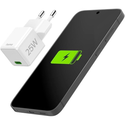 Зарядний пристрій Hama 25W USB-С PD white (00201981)