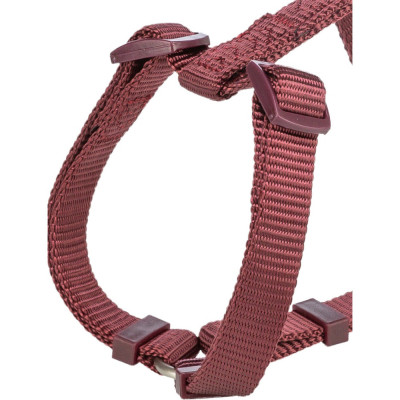 Шлея для собак Trixie Premium H-harness M-L 52-75 см 20 мм Бордова (4053032672895)