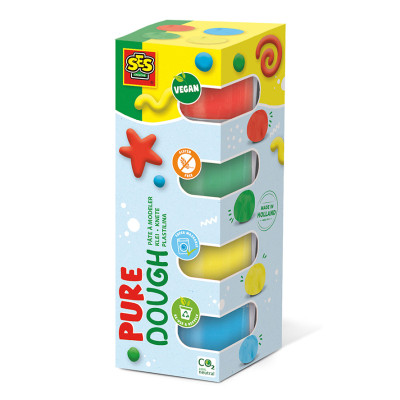 Набір для творчості Ses Feel good dough - Кольори, 4 баночки незасихаючої маси для ліплення (00511S)
