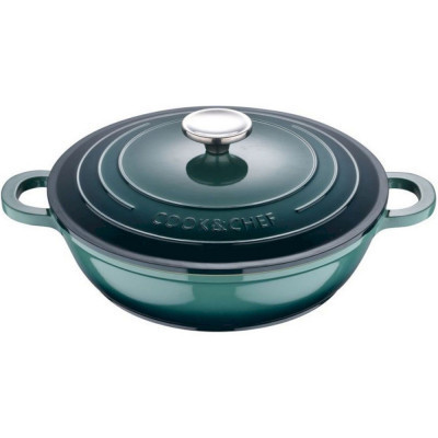 Сотейник Bergner Excalibur з кришкою 24 см Green (BG-36103-GR)
