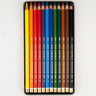 Олівці кольорові Koh-i-Noor Polycolor метал. пенал 12 кольорів (3822012002PL)