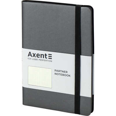 Книга записна Axent Partner Soft 125х195 мм в точку 96 аркушів Сіра (8310-15-A)