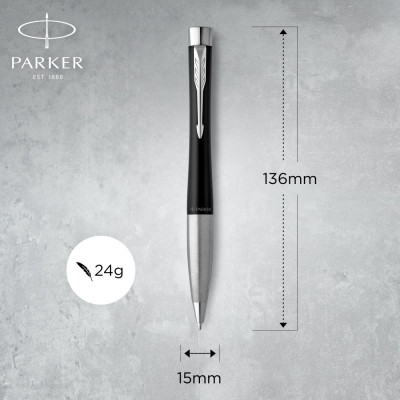 Ручка кулькова Parker URBAN 17 Muted Black CT BP (30 135)