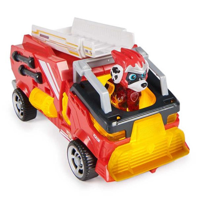 Ігровий набір Paw Patrol Щенячий патруль у кіно 2 Рятувальний автомобіль-трансформер із водієм Маршалом (SM17776/6481)
