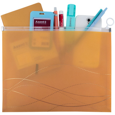 Папка на блискавці Axent zip-lock А4 Waves-1 (1497-40-A)
