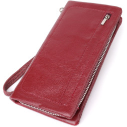 Гаманець ST Leather Шкіряний з відділенням під телефон Бордовий (23102)