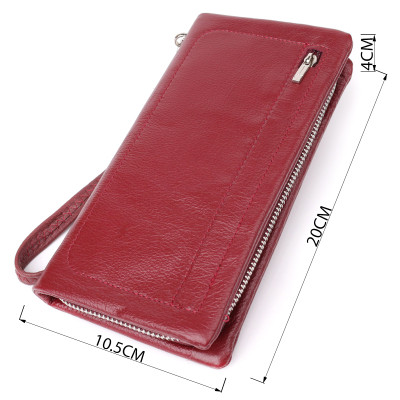 Гаманець ST Leather Шкіряний з відділенням під телефон Бордовий (23102)