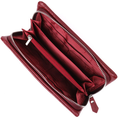 Гаманець ST Leather Шкіряний з відділенням під телефон Бордовий (23102)