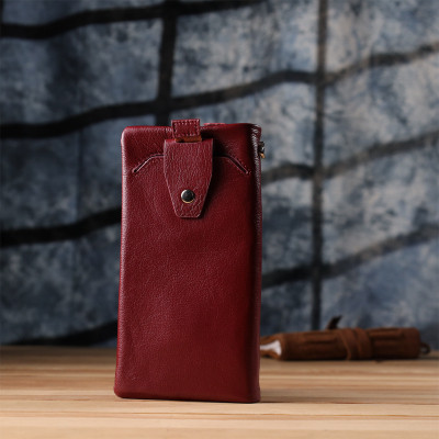 Гаманець ST Leather Шкіряний з відділенням під телефон Бордовий (23102)