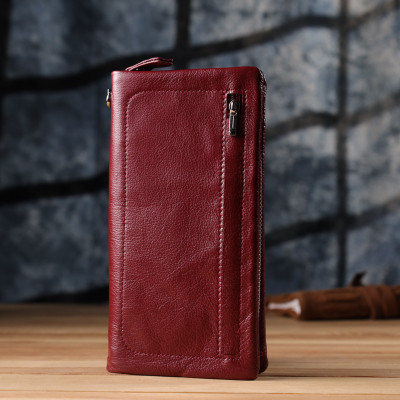 Гаманець ST Leather Шкіряний з відділенням під телефон Бордовий (23102)
