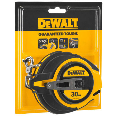 Рулетка DeWALT STEEL, 30 м х 10 мм, гумовий литий корпус (DWHT0-34093)