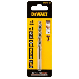 Свердло DeWALT по металу Black &amp; Gold, HSS-G, 6 х 93 х 57 мм (DT20522)